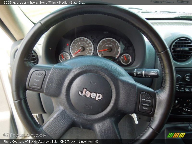 Stone White / Medium Slate Gray 2006 Jeep Liberty Sport