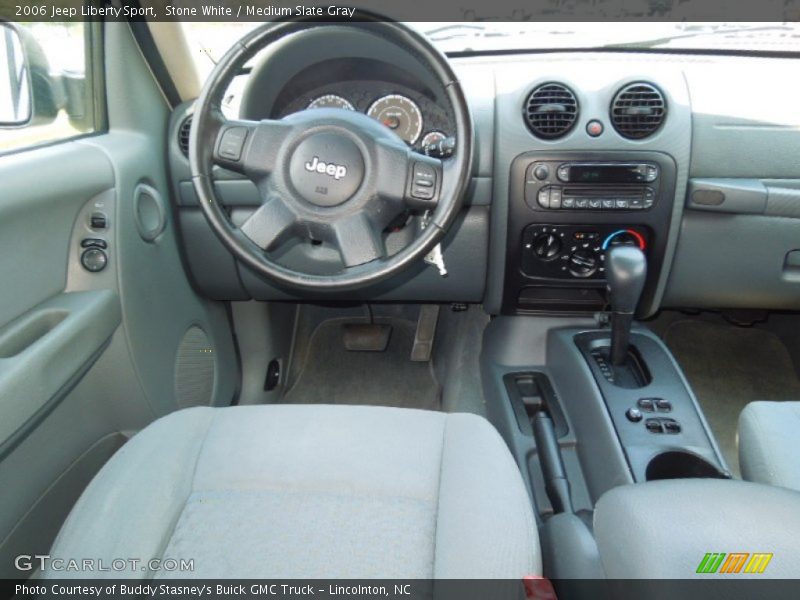 Stone White / Medium Slate Gray 2006 Jeep Liberty Sport