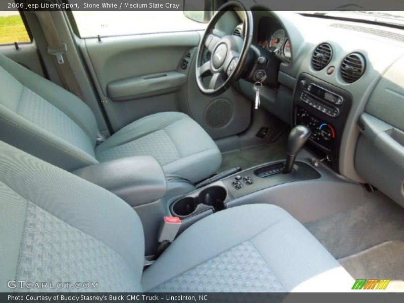 Stone White / Medium Slate Gray 2006 Jeep Liberty Sport