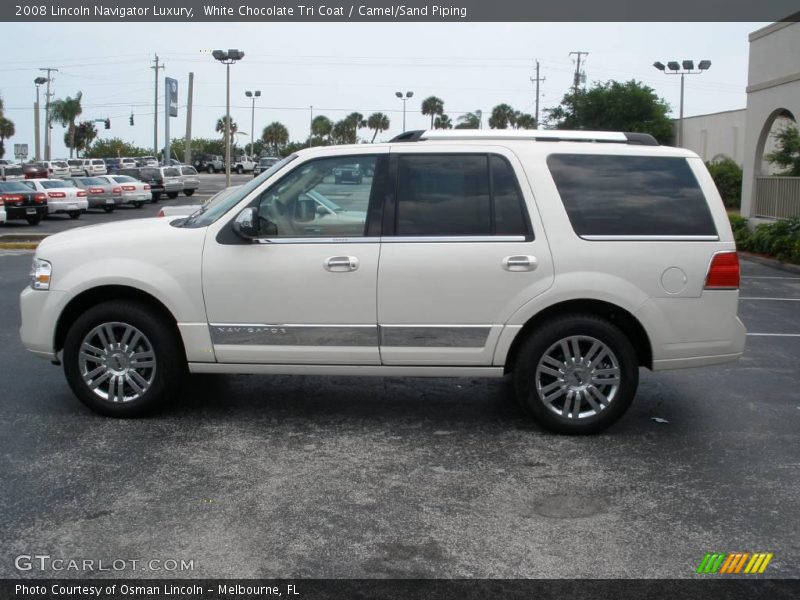 White Chocolate Tri Coat / Camel/Sand Piping 2008 Lincoln Navigator Luxury