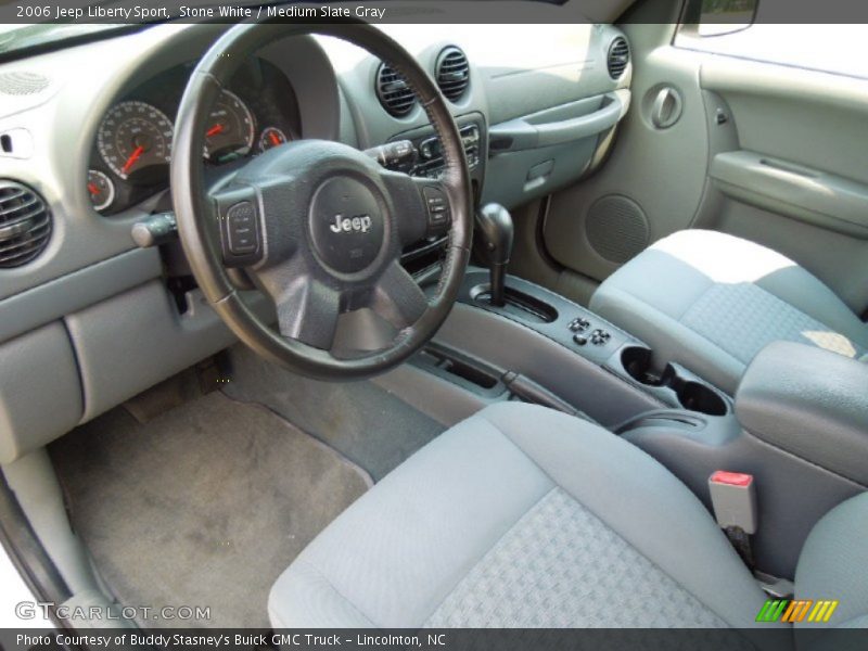Stone White / Medium Slate Gray 2006 Jeep Liberty Sport