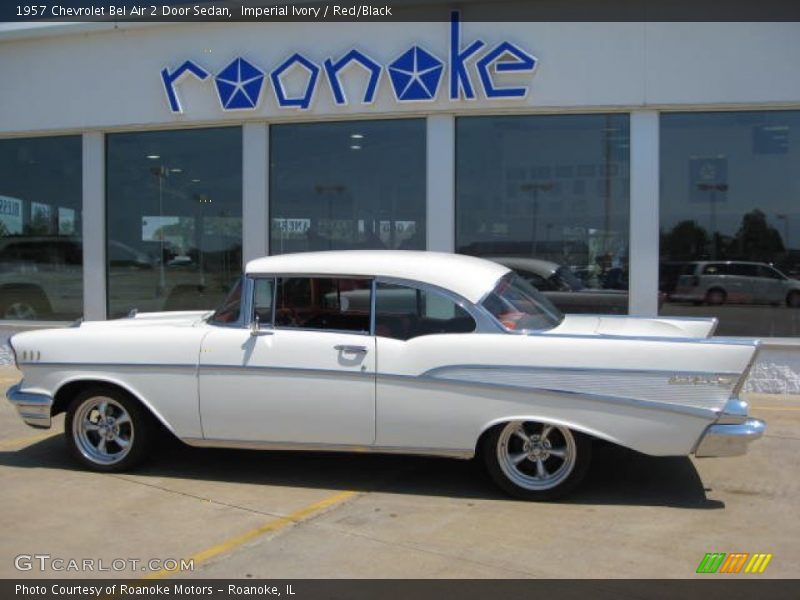 Imperial Ivory / Red/Black 1957 Chevrolet Bel Air 2 Door Sedan