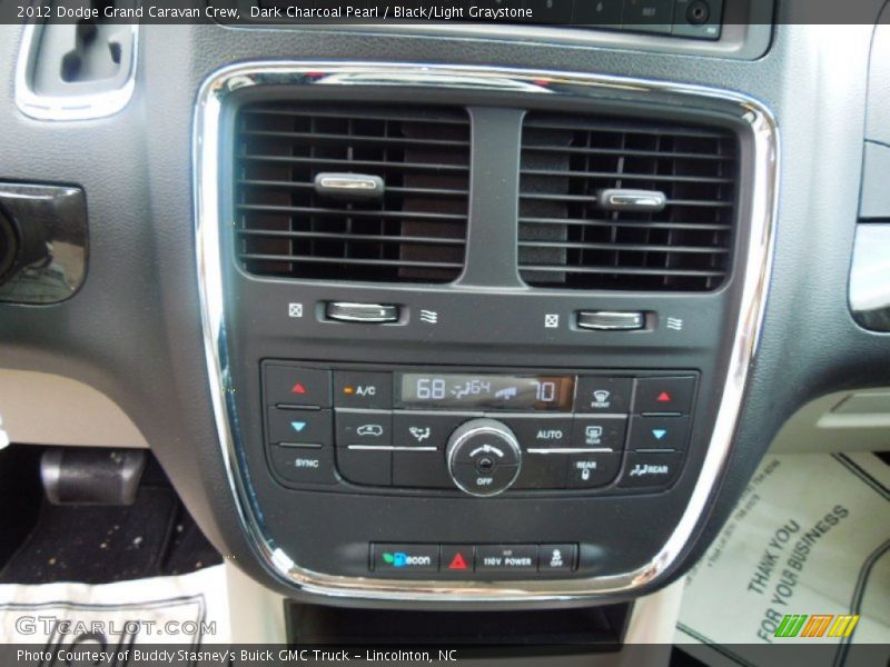 Dark Charcoal Pearl / Black/Light Graystone 2012 Dodge Grand Caravan Crew