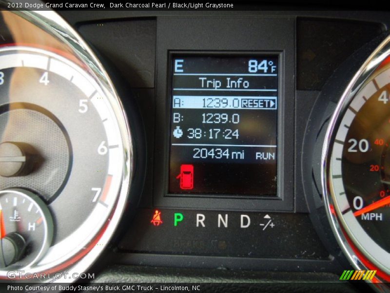 Dark Charcoal Pearl / Black/Light Graystone 2012 Dodge Grand Caravan Crew