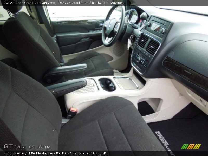 Dark Charcoal Pearl / Black/Light Graystone 2012 Dodge Grand Caravan Crew
