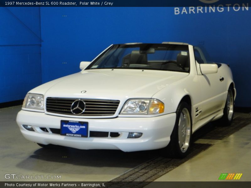 Polar White / Grey 1997 Mercedes-Benz SL 600 Roadster