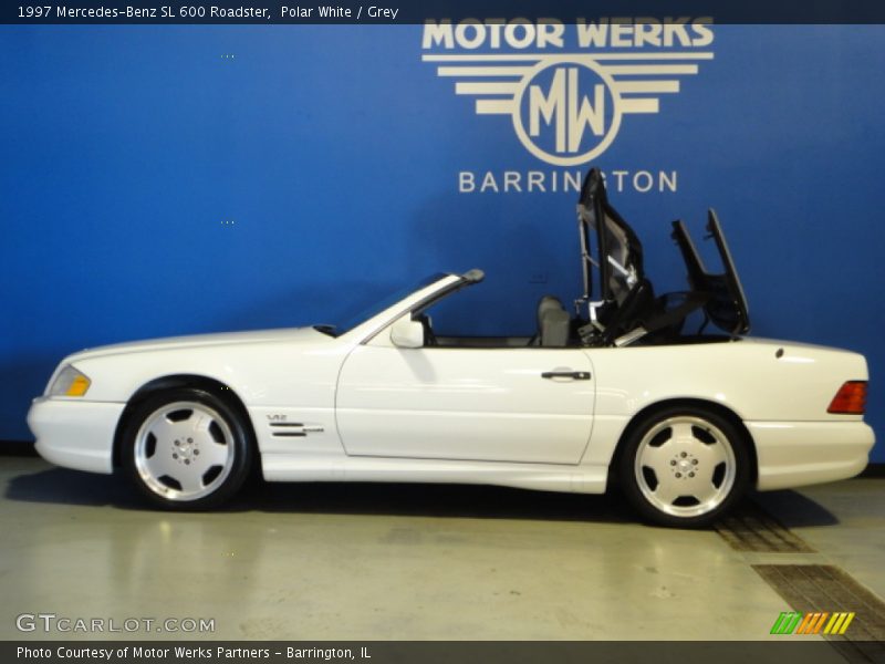 Polar White / Grey 1997 Mercedes-Benz SL 600 Roadster
