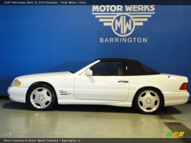 Polar White / Grey 1997 Mercedes-Benz SL 600 Roadster