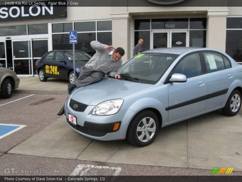 Polar Blue / Gray 2008 Kia Rio LX Sedan