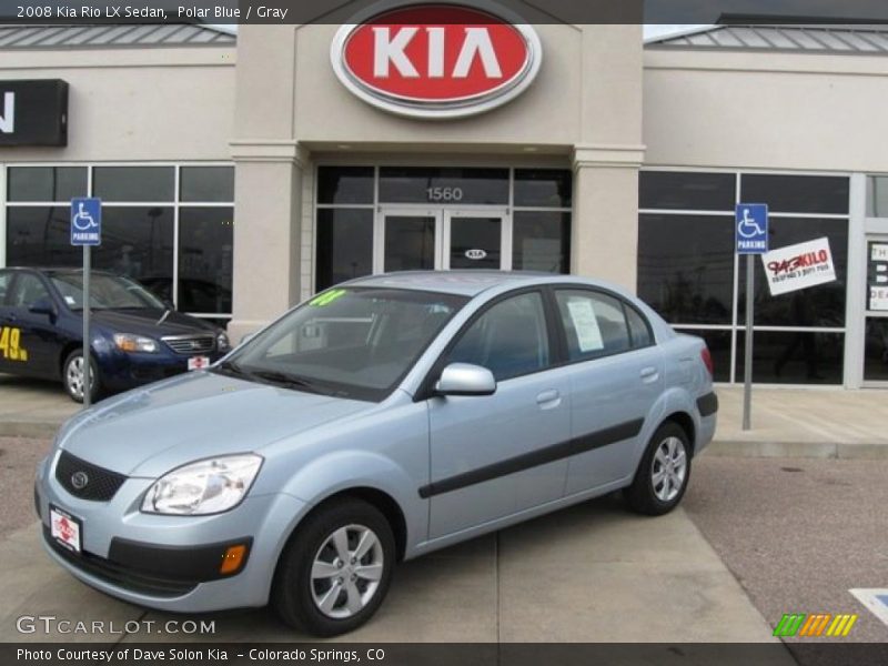 Polar Blue / Gray 2008 Kia Rio LX Sedan