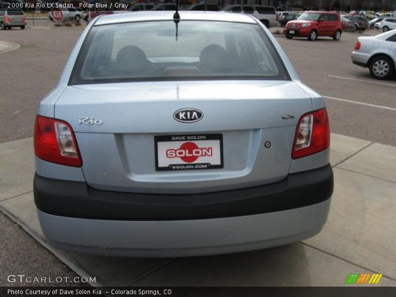 Polar Blue / Gray 2008 Kia Rio LX Sedan
