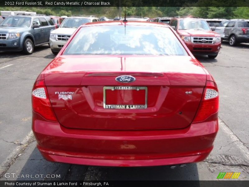 Red Candy Metallic / Charcoal Black 2012 Ford Fusion SE