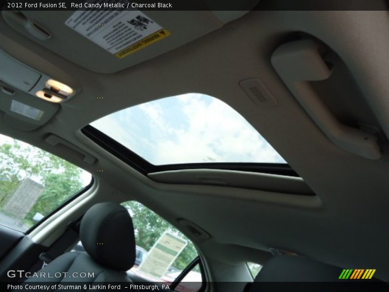 Red Candy Metallic / Charcoal Black 2012 Ford Fusion SE