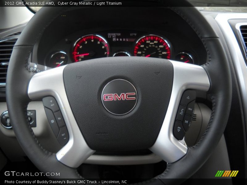 Cyber Gray Metallic / Light Titanium 2012 GMC Acadia SLE AWD