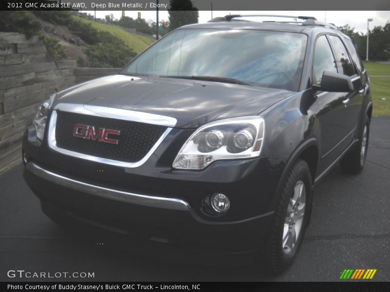 Deep Blue Metallic / Ebony 2012 GMC Acadia SLE AWD