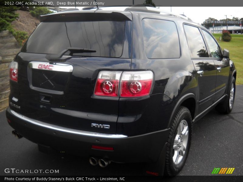 Deep Blue Metallic / Ebony 2012 GMC Acadia SLE AWD