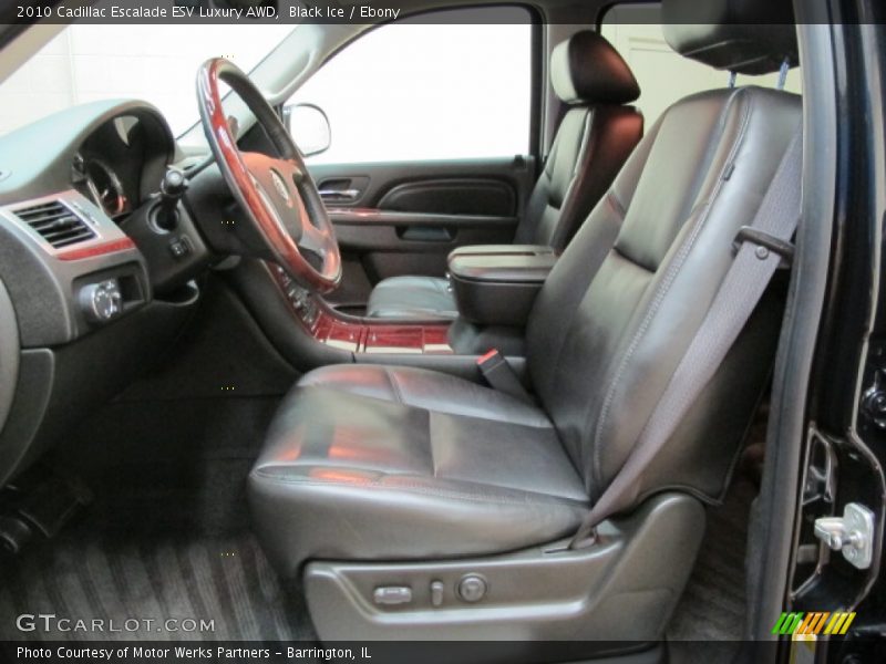 Front Seat of 2010 Escalade ESV Luxury AWD