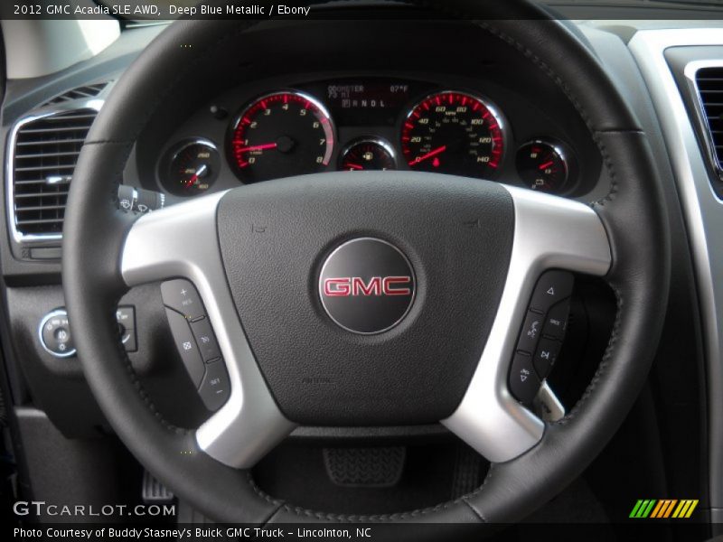 Deep Blue Metallic / Ebony 2012 GMC Acadia SLE AWD