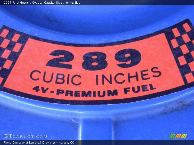 Caspian Blue / White/Blue 1965 Ford Mustang Coupe