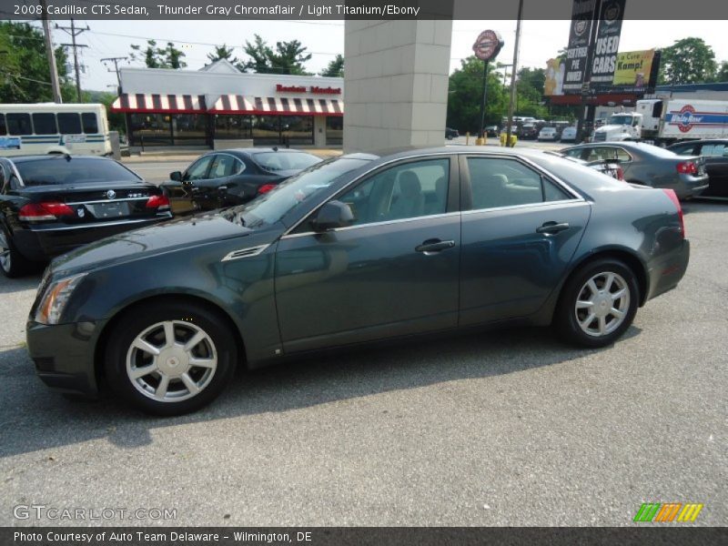 Thunder Gray Chromaflair / Light Titanium/Ebony 2008 Cadillac CTS Sedan