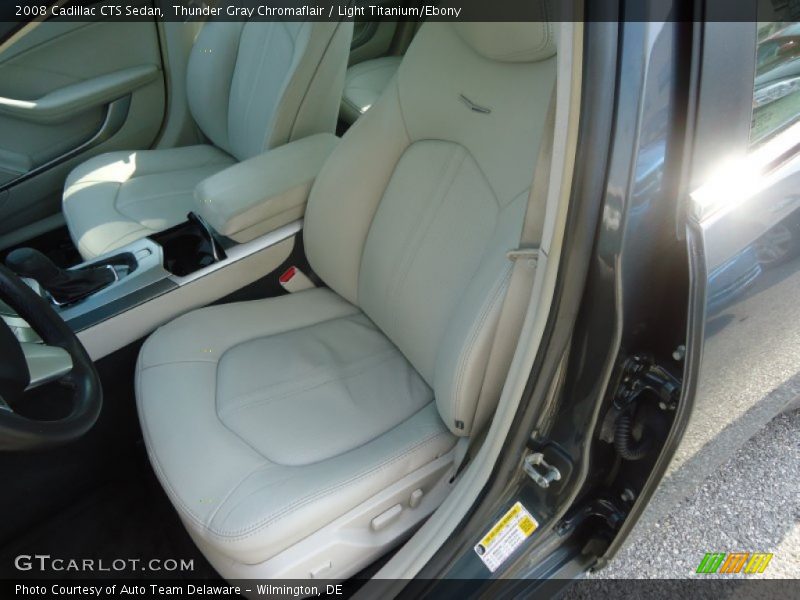 Thunder Gray Chromaflair / Light Titanium/Ebony 2008 Cadillac CTS Sedan