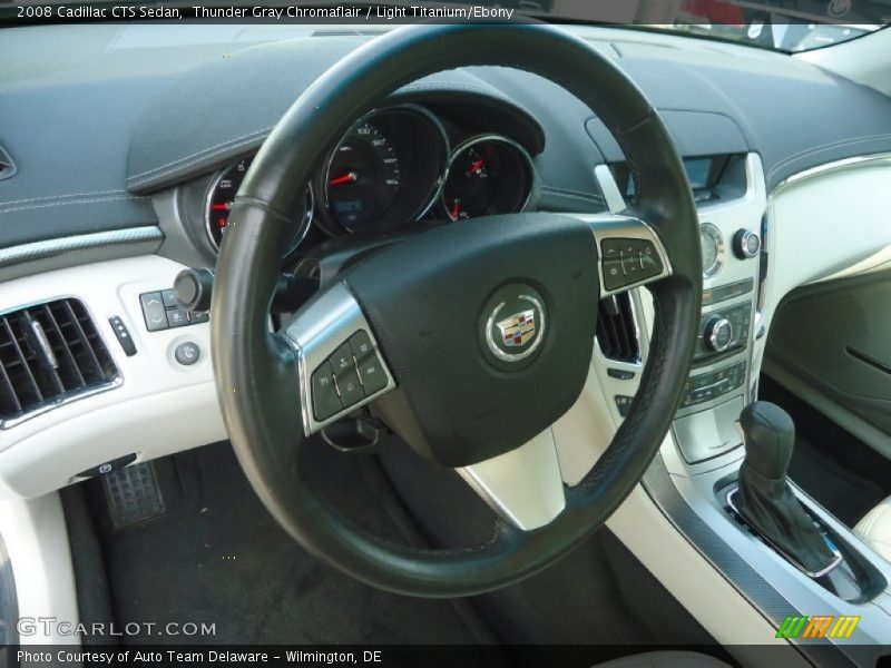 Thunder Gray Chromaflair / Light Titanium/Ebony 2008 Cadillac CTS Sedan