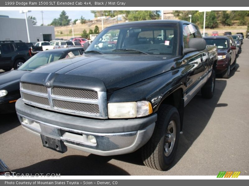 Black / Mist Gray 1999 Dodge Ram 1500 SLT Extended Cab 4x4