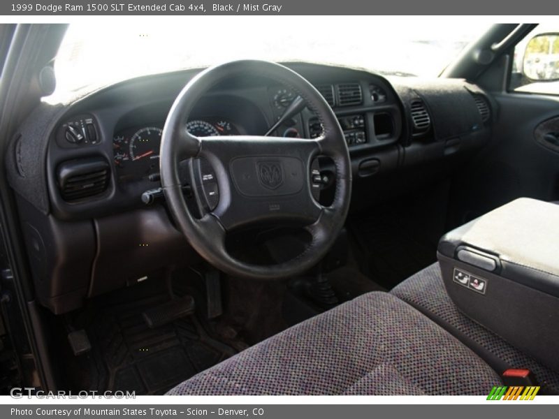 Black / Mist Gray 1999 Dodge Ram 1500 SLT Extended Cab 4x4