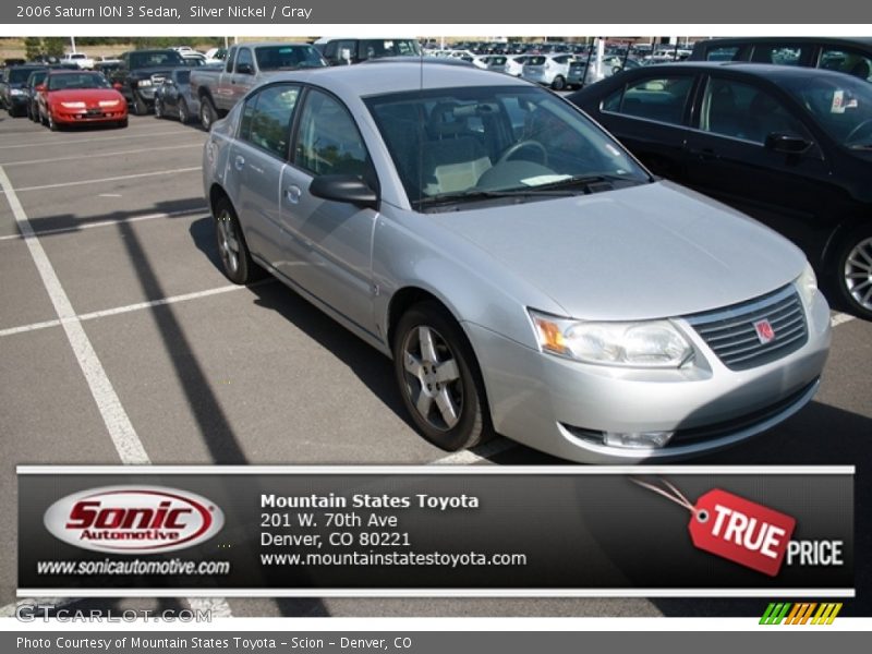 Silver Nickel / Gray 2006 Saturn ION 3 Sedan