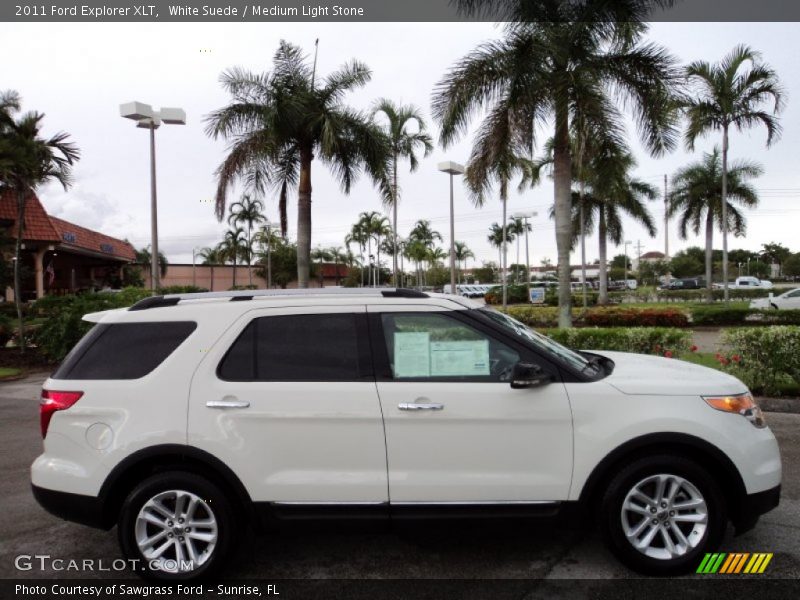 White Suede / Medium Light Stone 2011 Ford Explorer XLT