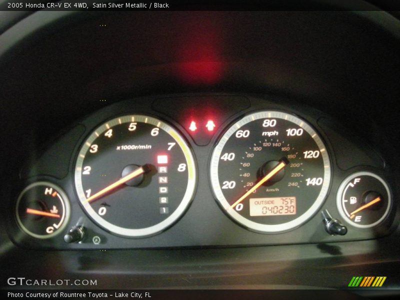 Satin Silver Metallic / Black 2005 Honda CR-V EX 4WD