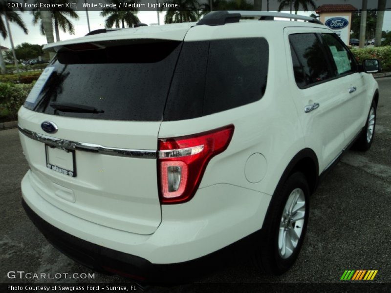 White Suede / Medium Light Stone 2011 Ford Explorer XLT
