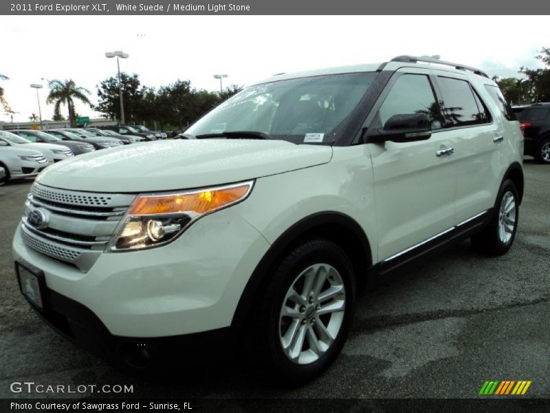 White Suede / Medium Light Stone 2011 Ford Explorer XLT