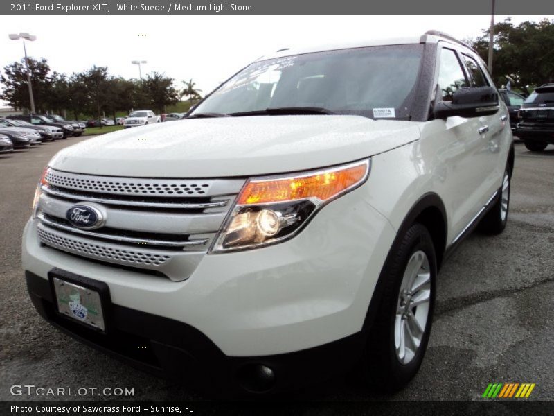 White Suede / Medium Light Stone 2011 Ford Explorer XLT