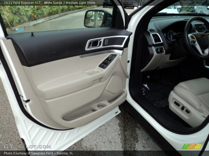 White Suede / Medium Light Stone 2011 Ford Explorer XLT