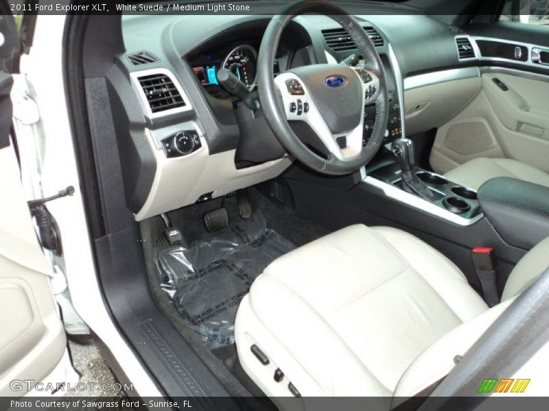 White Suede / Medium Light Stone 2011 Ford Explorer XLT