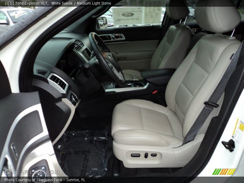 White Suede / Medium Light Stone 2011 Ford Explorer XLT
