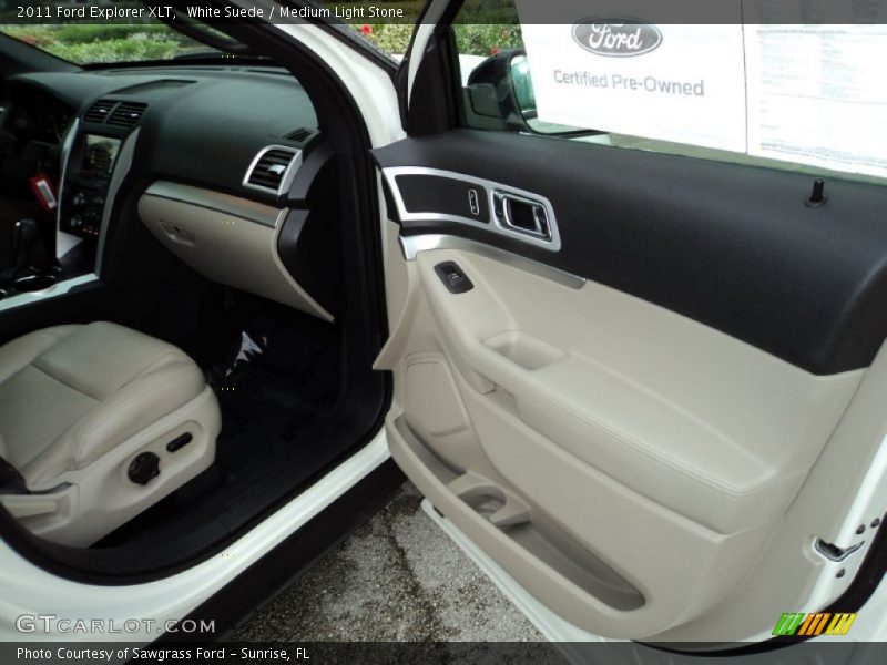 White Suede / Medium Light Stone 2011 Ford Explorer XLT