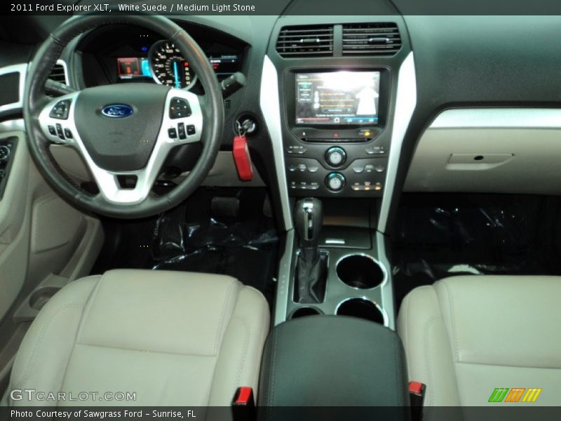 White Suede / Medium Light Stone 2011 Ford Explorer XLT