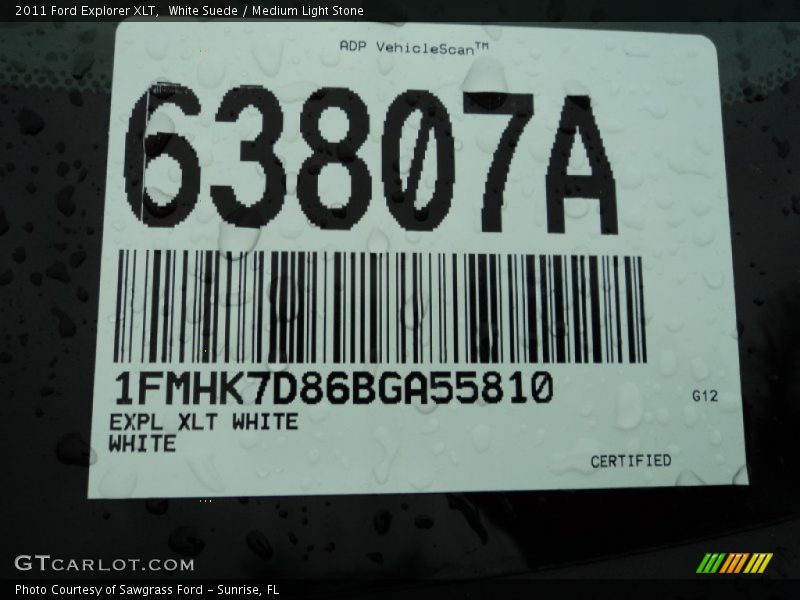 White Suede / Medium Light Stone 2011 Ford Explorer XLT