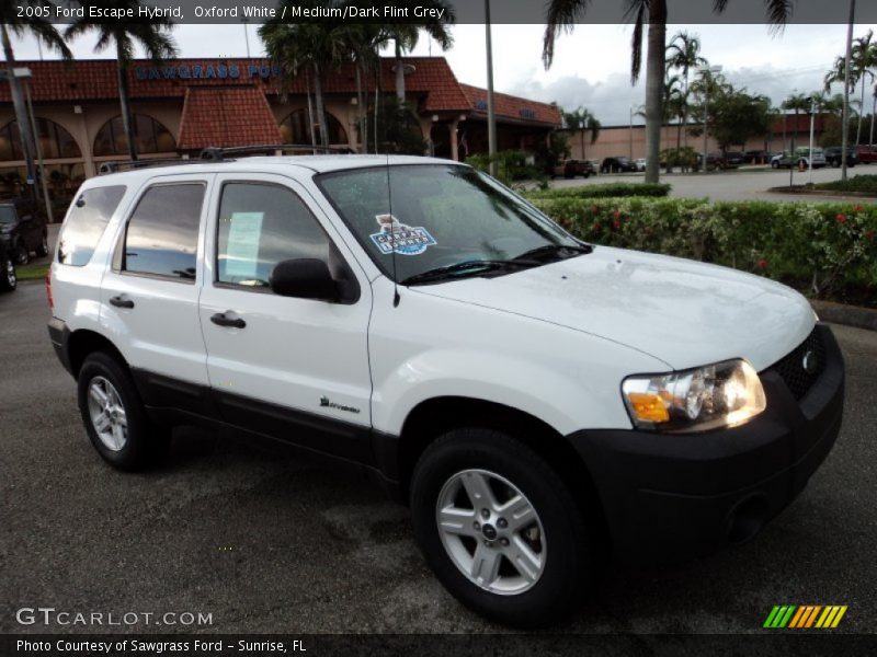 Oxford White / Medium/Dark Flint Grey 2005 Ford Escape Hybrid