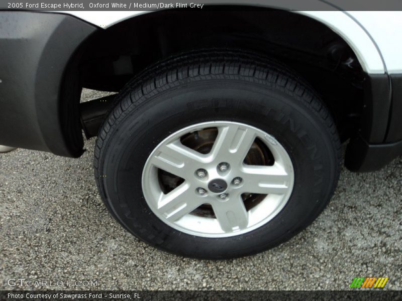 Oxford White / Medium/Dark Flint Grey 2005 Ford Escape Hybrid