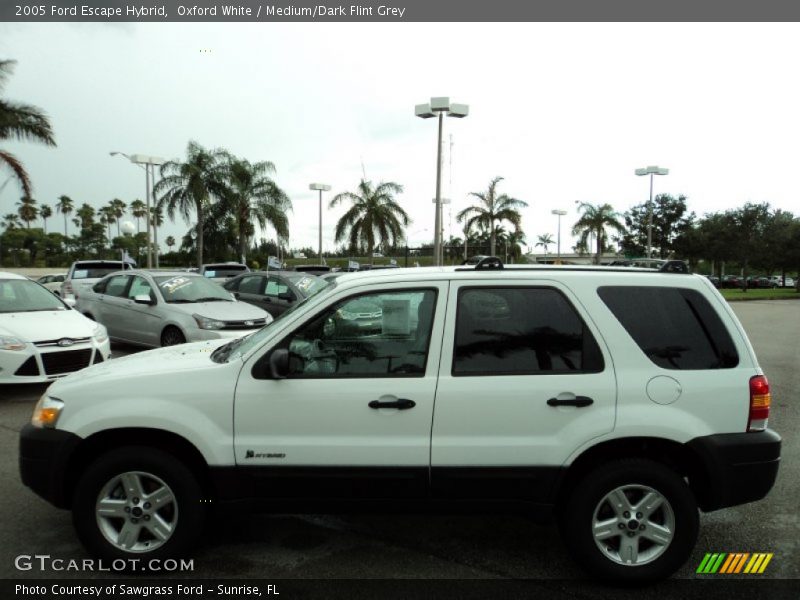 Oxford White / Medium/Dark Flint Grey 2005 Ford Escape Hybrid