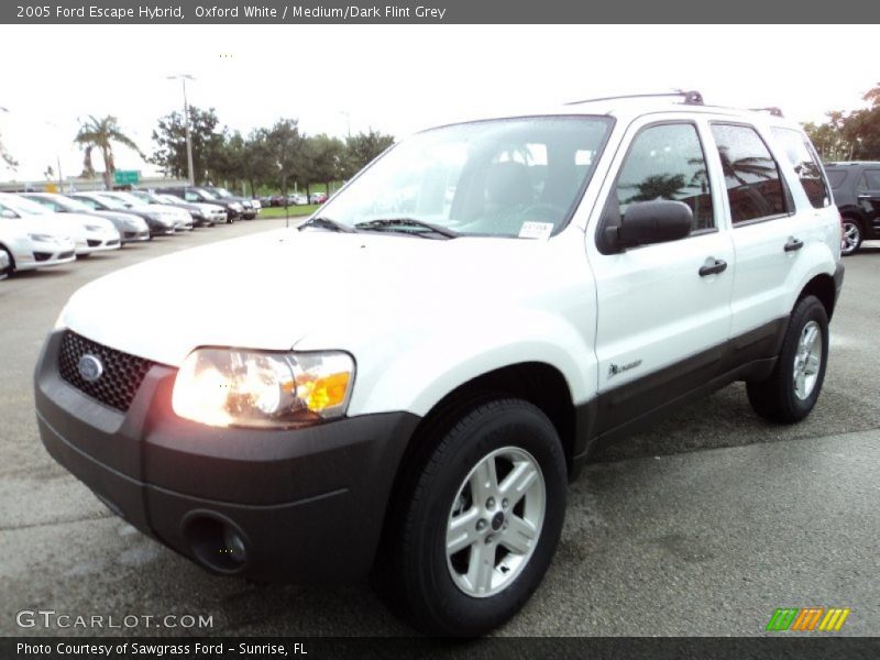 Oxford White / Medium/Dark Flint Grey 2005 Ford Escape Hybrid