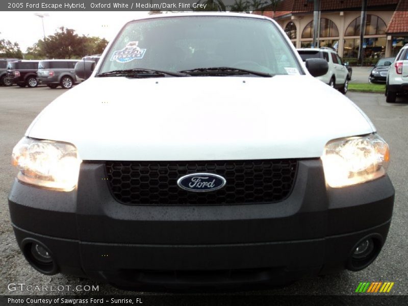 Oxford White / Medium/Dark Flint Grey 2005 Ford Escape Hybrid