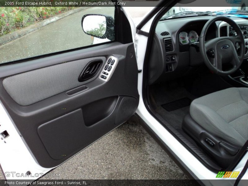 Oxford White / Medium/Dark Flint Grey 2005 Ford Escape Hybrid