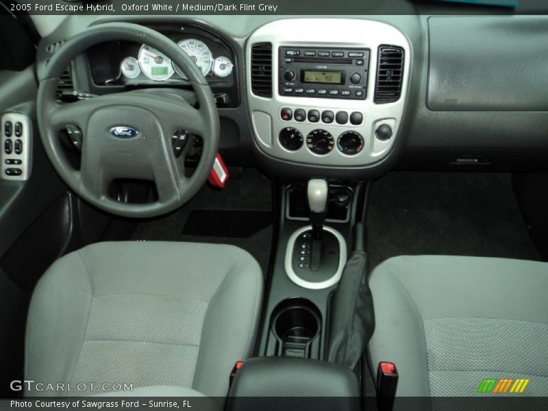 Oxford White / Medium/Dark Flint Grey 2005 Ford Escape Hybrid
