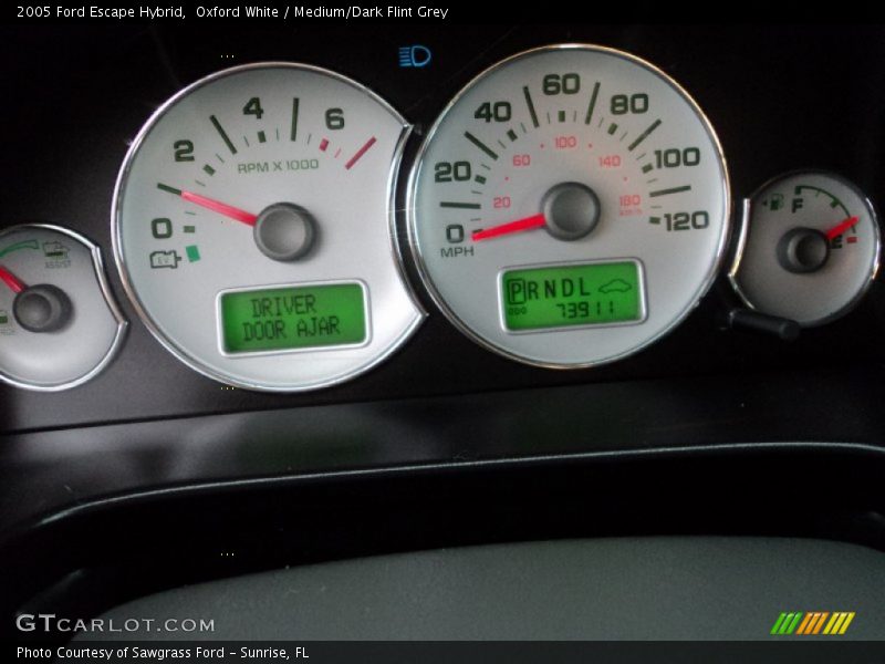 Oxford White / Medium/Dark Flint Grey 2005 Ford Escape Hybrid