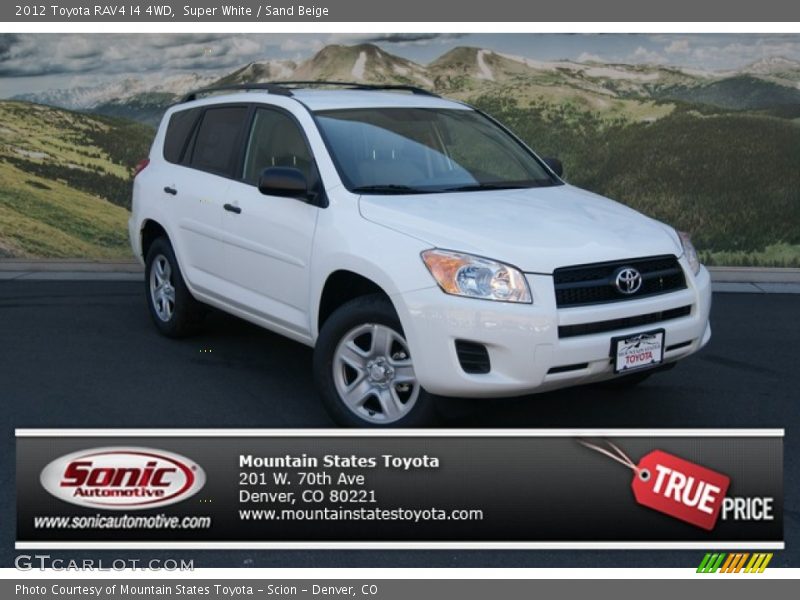 Super White / Sand Beige 2012 Toyota RAV4 I4 4WD