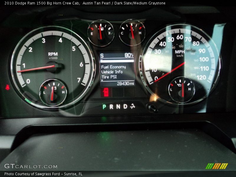 Austin Tan Pearl / Dark Slate/Medium Graystone 2010 Dodge Ram 1500 Big Horn Crew Cab